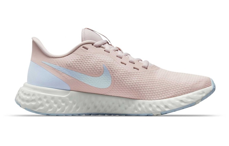 Женские кроссовки Nike REVOLUTION 5 (розово-серебристо-синие) — фото 2