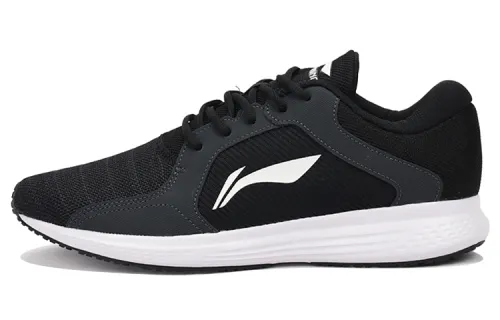 Li Ning Cushioning Low top Running Shoes Unisex Black White