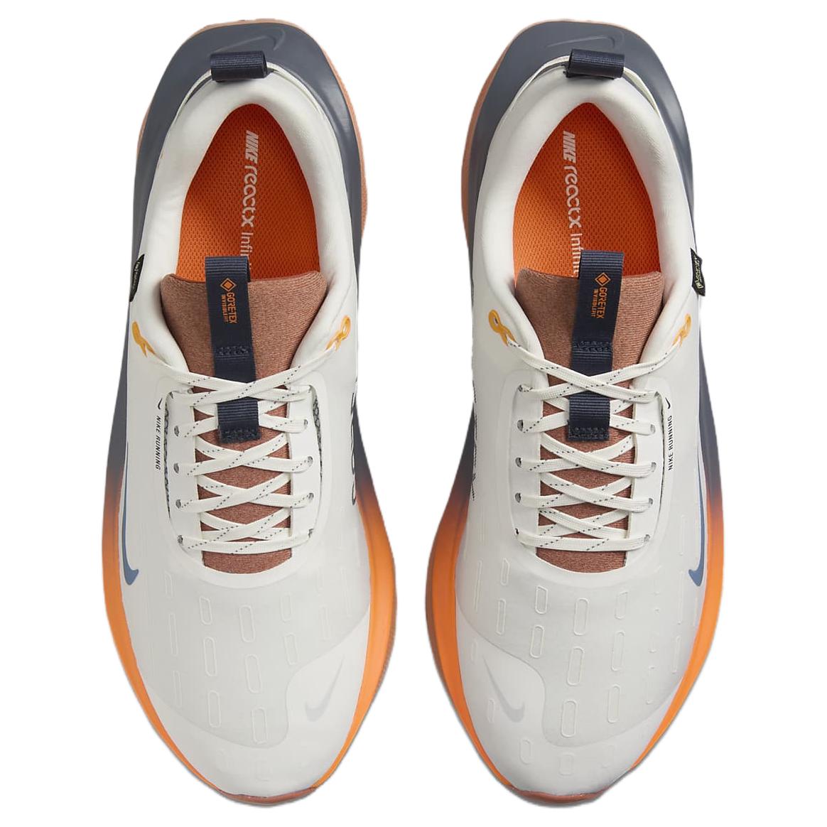 Nike InfinityRN 4 Abrasion Resistant Breathable Coverage Low top Casual Running Shoes Men’s White Orange