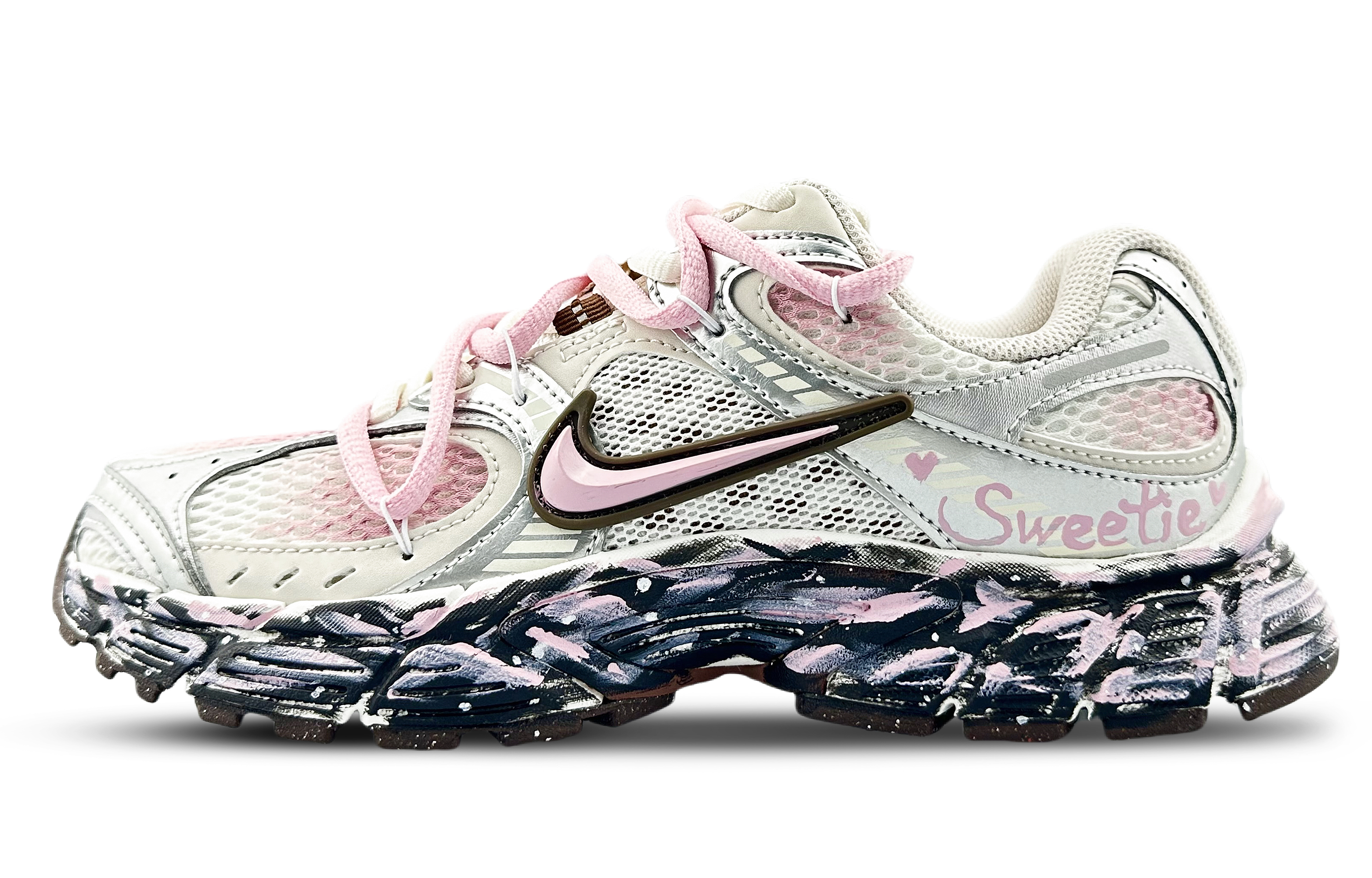 Nike V5 RNR Abrasion Resistant Breathable Low top Running Shoes Women’s White Pink