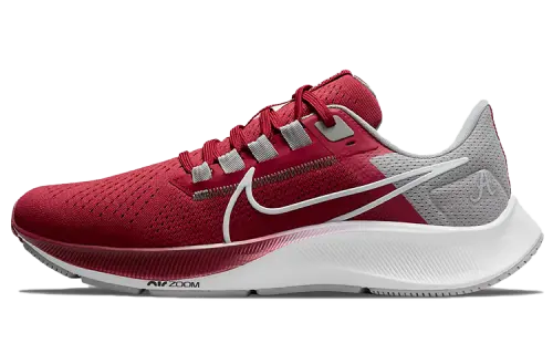 Nike Pegasus 38 Alabama Mesh fabric shock-absorbing non-slip wear-resistant breathable lightweight rebound low-top marathon running shoes men's red gray