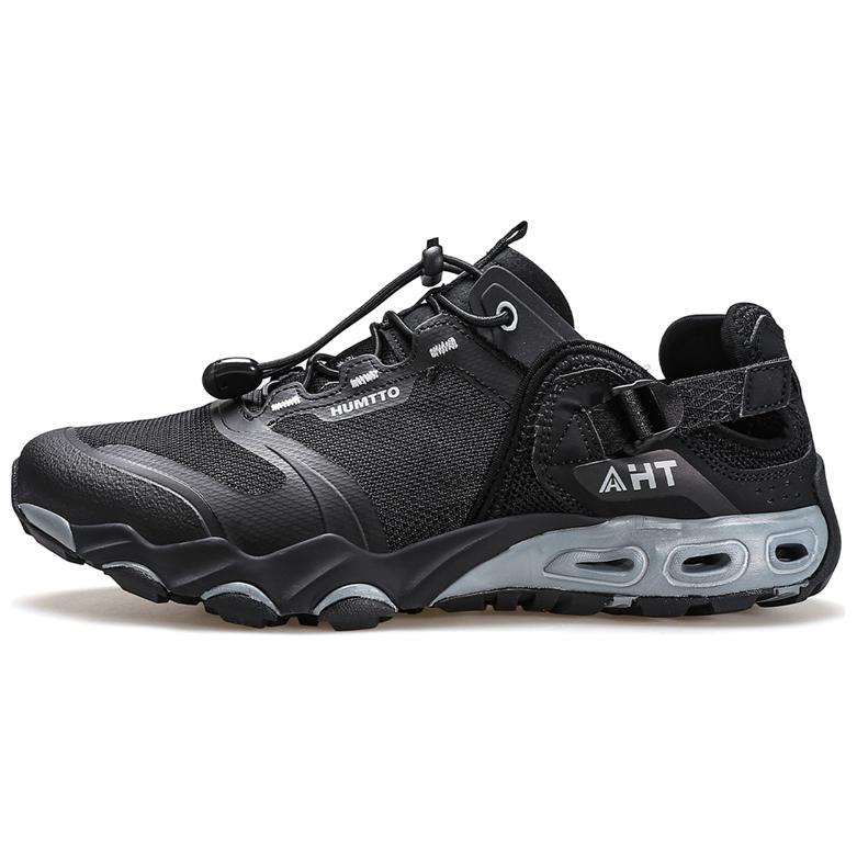 HUMTTO Comfortable Slip Resistant Slip Resistant Outdoor Shoes Men’s Black Gray