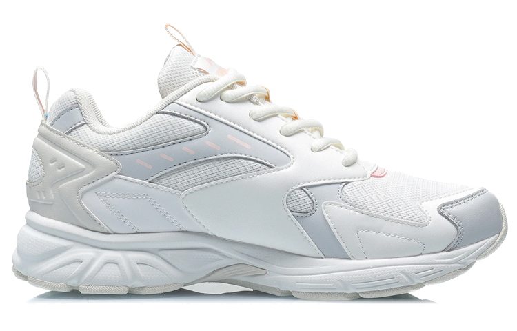 Li Ning Cushioning Slip Resistant Abrasion Resistant Low top Running Shoes Women’s Mist White