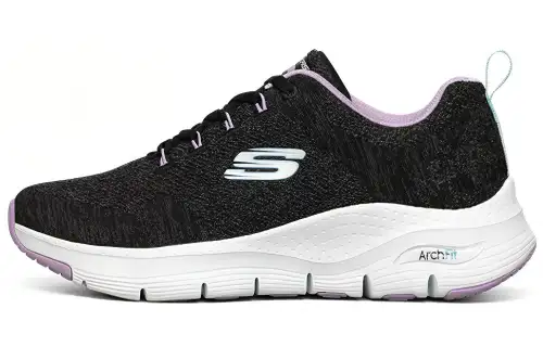 Skechers Arch Fit Mesh, Textile Low top Running Shoes Women's Black