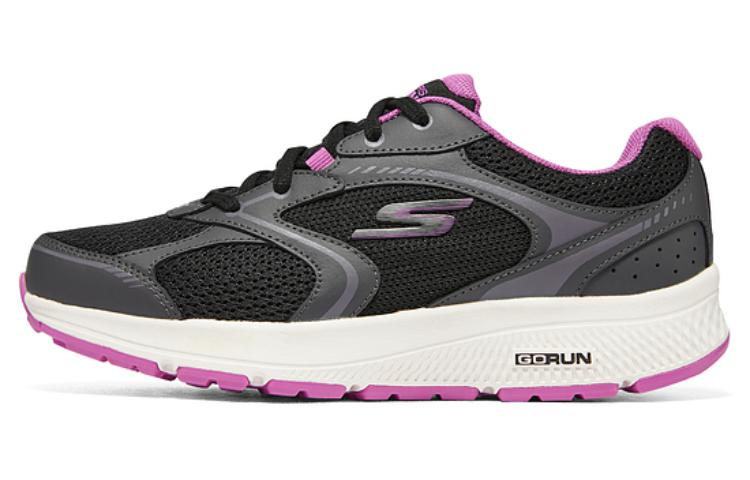 Skechers Mesh Low top Casual Running Shoes Women’s Black Purple Wide
