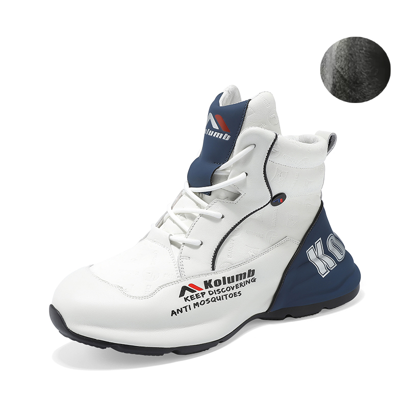 Kolumb Cushioning, Wear Resistant High top Outdoor Shoes Men’s White Blue