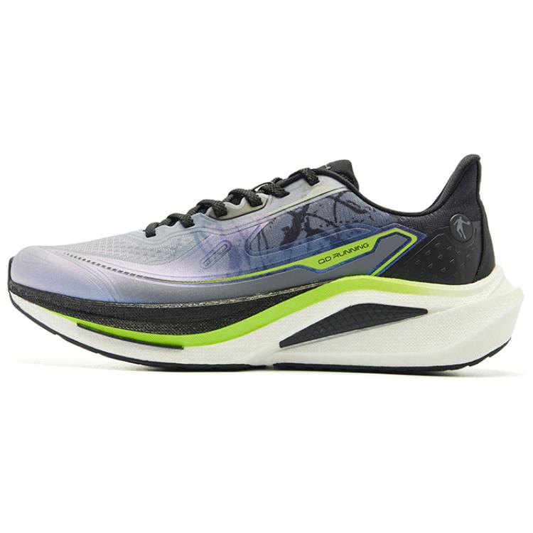 QIAODAN Infinity 7.0 Cushioning Slip Resistant Rebound Low top Casual Sprint Running Shoes Men’s Gray Black