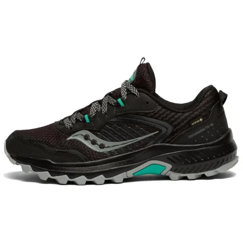 Saucony Excursion TR Hiking 15 Textile, Leather Slip Resistant Abrasion Resistant Low top Running Shoes Women's Black