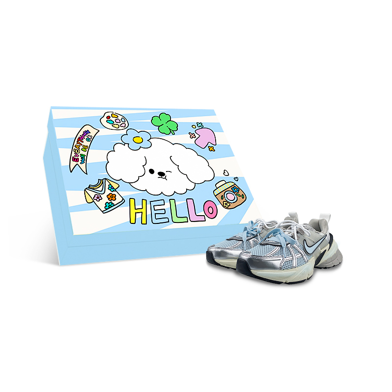 Nike V2K Run Breathable Low top Running Shoes Women’s White Blue Silver