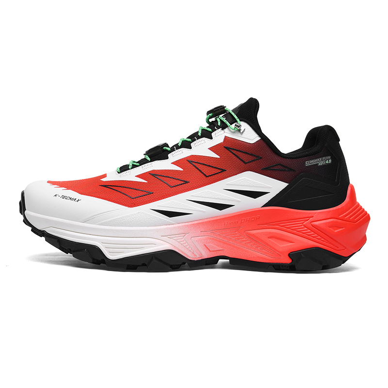 GLUNA Running Shoes Unisex Low Top White/Red