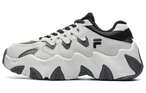 FILA FUSION Textile, Synthetic Leather Low top Chunky Sneakers Women's Black Gray