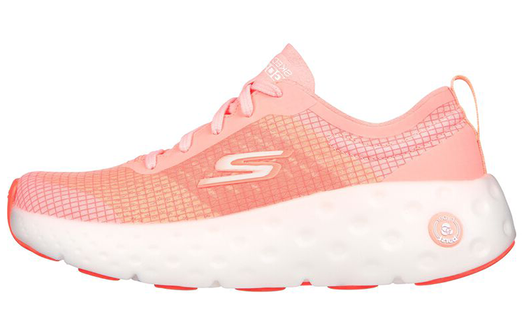 Skechers Max Cushioning Fabric Low top Casual Running Shoes Women’s Pink White