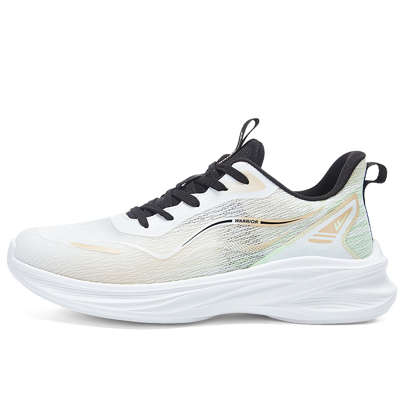 Warrior Cushioning Slip Resistant Low top Training Casual Running Shoes Men’s White Yellow