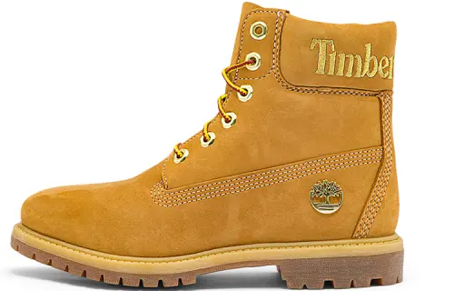 Timberland 6 Inch Premium Waterproof Boots 'Wheat Nubuck With Gold Logo' Women's