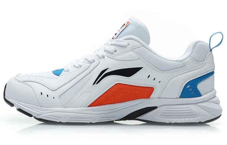 Li Ning Comfortable Slip Resistant Abrasion Resistant Low top Running Shoes Men's Standard White