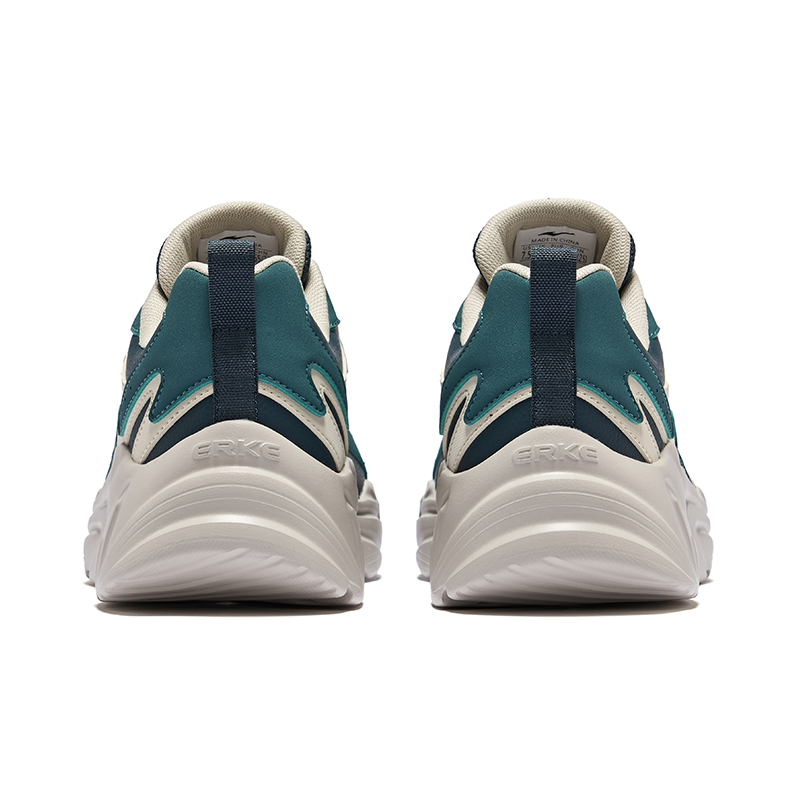 Erke Running Shoes Men’s Low Top Pine Green, Copper Cyan