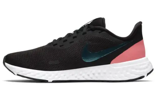 Nike REVOLUTION 5 Running Shoes Women's Low Top Black/Pink/Green
