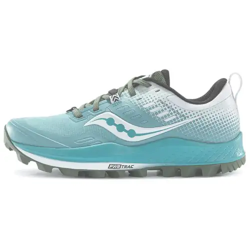 Saucony Mesh Cushioning Slip Resistant Abrasion Resistant Low top Casual Running Shoes Women's Blue White