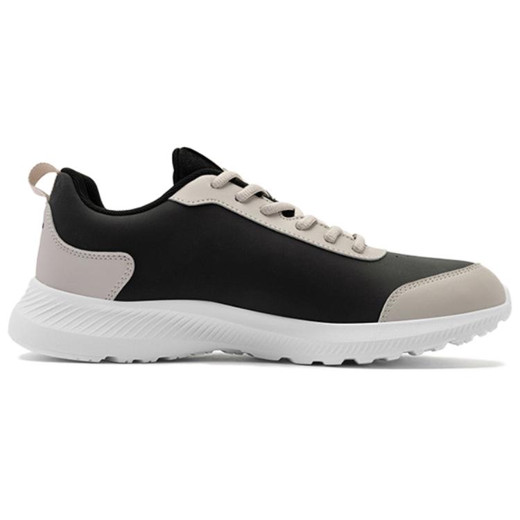 QIAODAN Slip Resistant Abrasion Resistant Low top Casual Running Shoes Men’s Black Gray