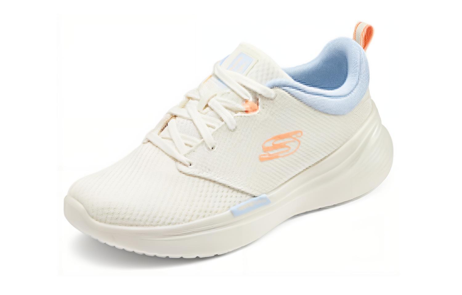 Skechers Vapor Foam Comfortable Abrasion Resistant Low top Running Shoes Women’s White Blue Orange