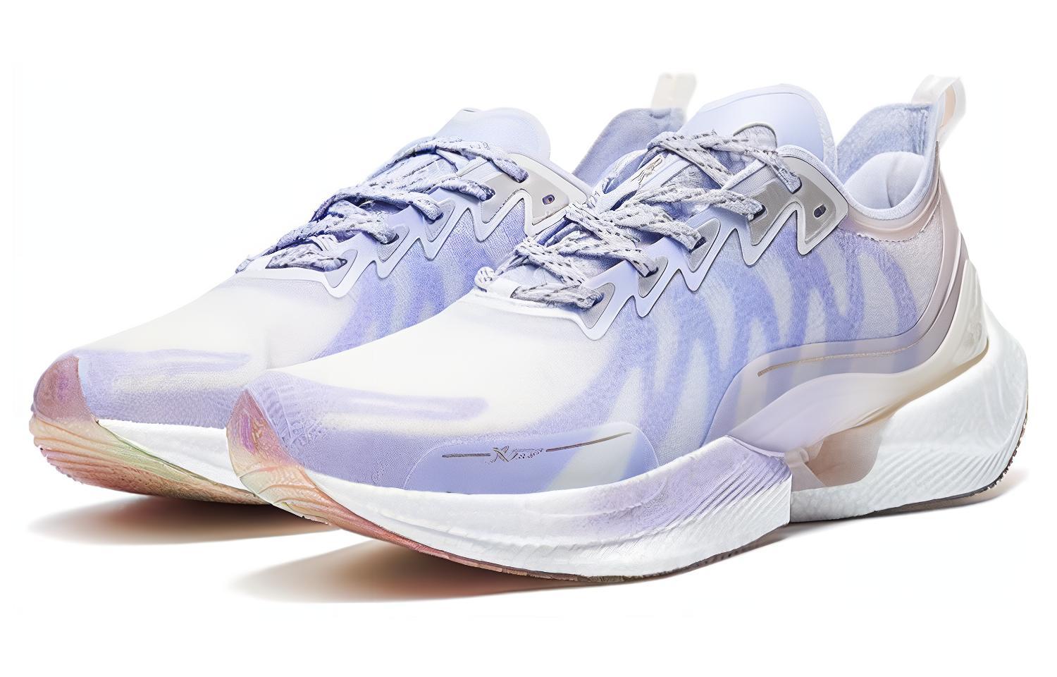 XTEP To Light Pro Running Shoes Women’s Low Top Snow Blue Purple/Pure Pink/New White