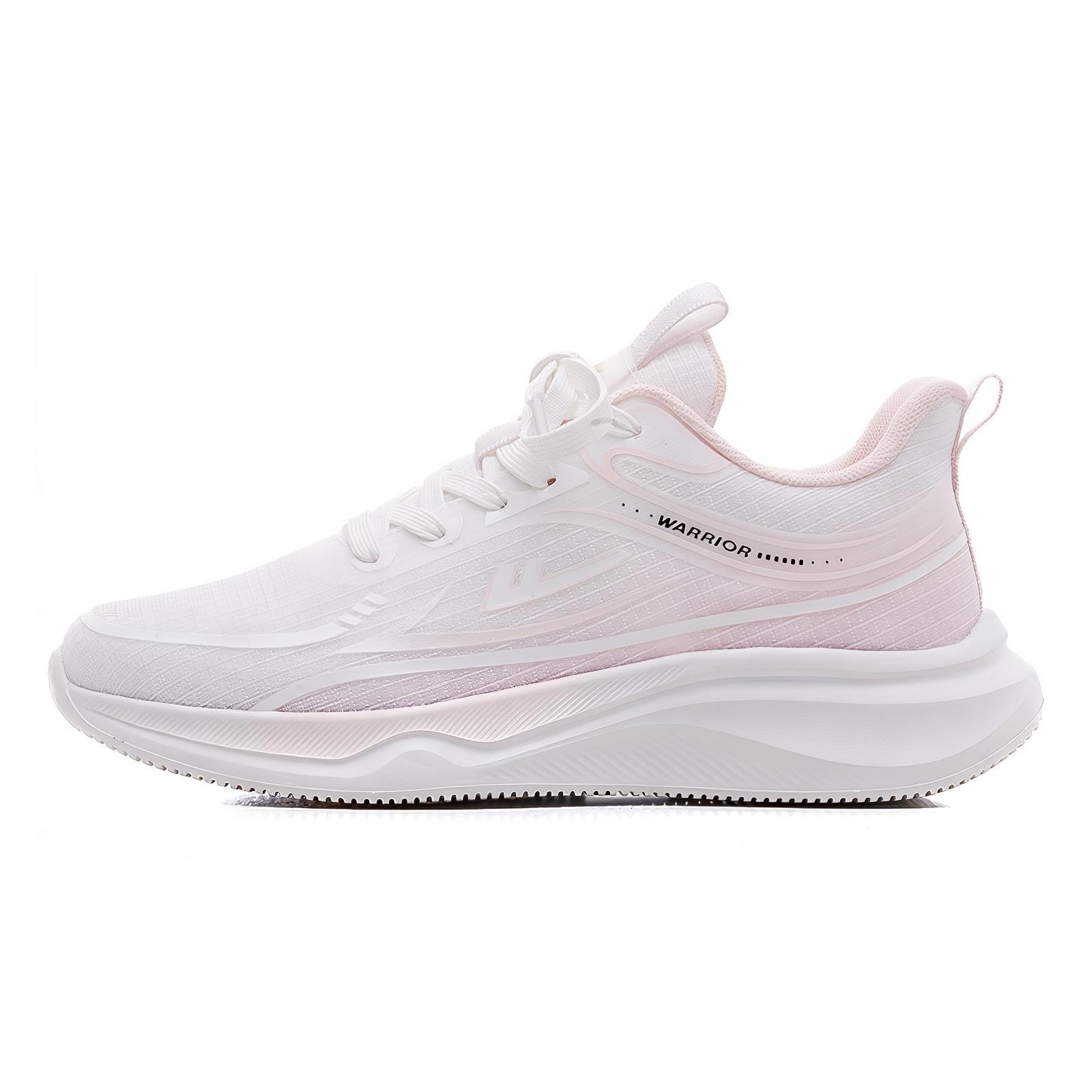Warrior Cushioning Breathable Low top Casual Running Shoes Women’s White Pink