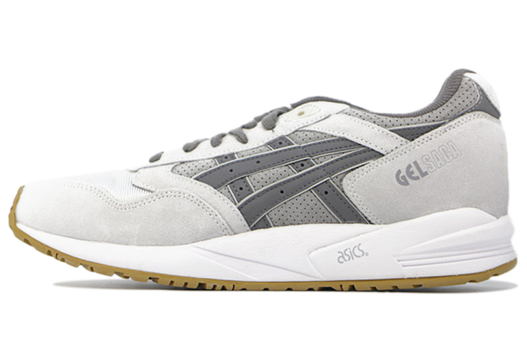 Asics Gel Saga Comfortable Abrasion Resistant Low top Rubber Casual Running Men's Gray
