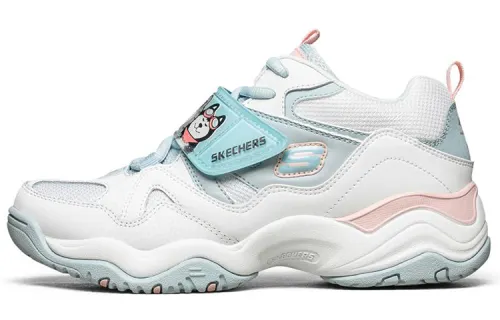 My King Mansleep x Skechers D'Lites 1.0 Synthetic Leather Low top Chunky Sneakers Women's White Green