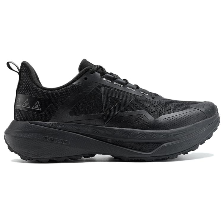 PEAK Cushioning Slip Resistant Abrasion Resistant Rebound Low top Running Shoes Men’s Black