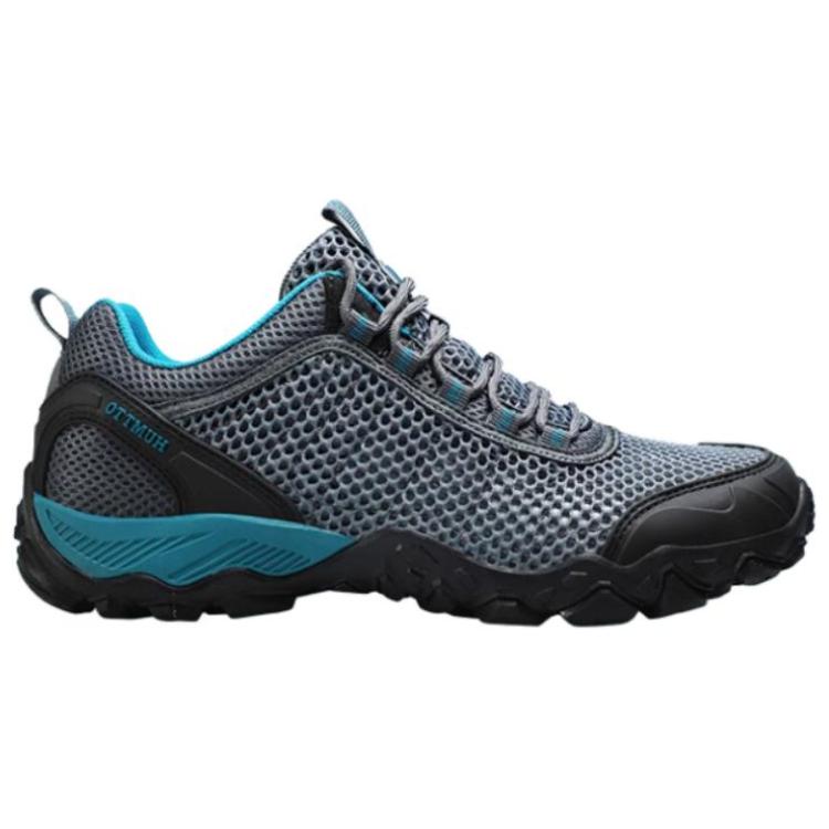 HUMTTO Cushioning Abrasion Resistant Cushioning, Wear Resistant Low top Outdoor Shoes Men’s Gray Blue
