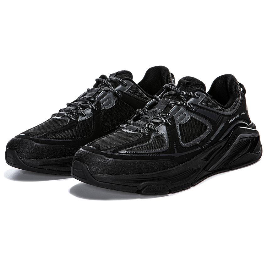 Erke Versatile Slip Resistant And Breathable Low top Running Shoes Men’s Black Gray