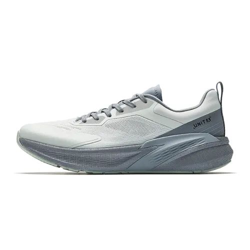 Anta Burning Exercise Cushioning Slip Resistant Abrasion Resistant Low top Training Running Shoes Men's Gray White