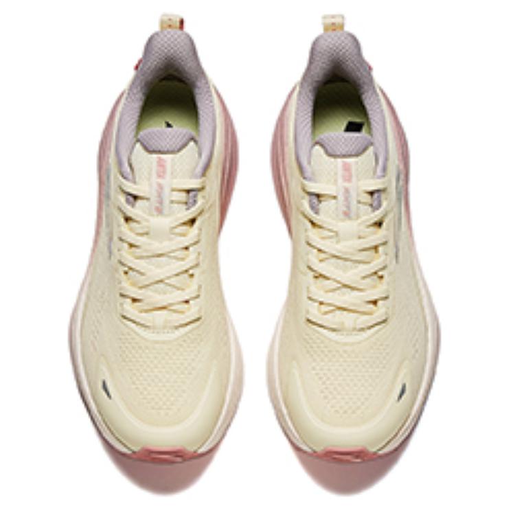 Anta Abrasion Resistant Slip Resistant Low top Sprint Running Shoes Women’s Yellow Pink