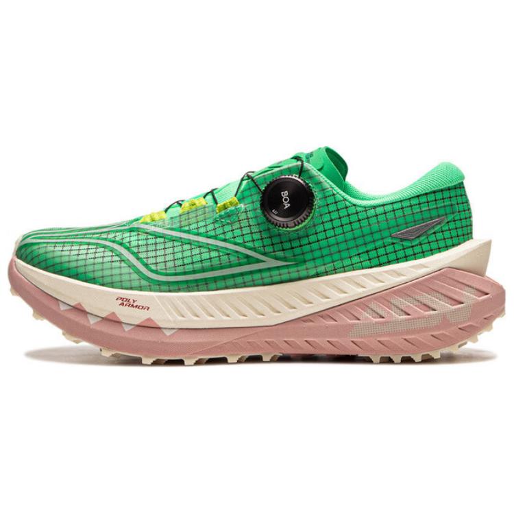 Li Ning Running Shoes Women’s Low Top Green Beige Pink