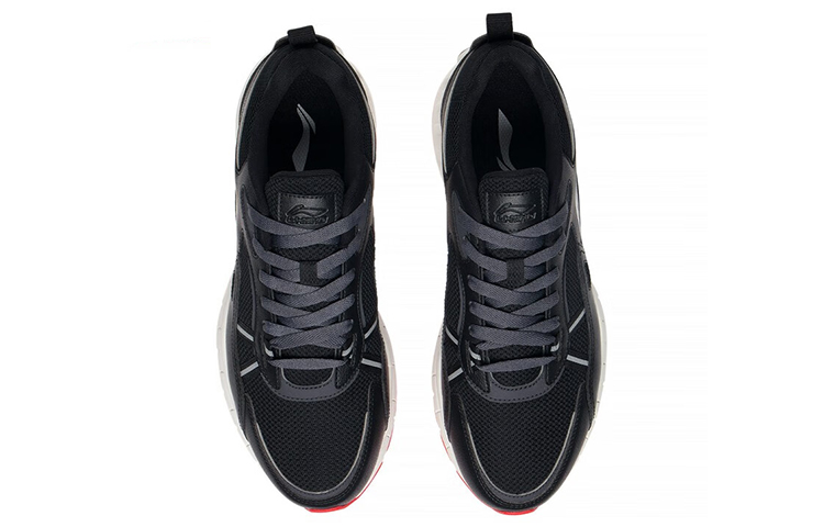 Li Ning Comfortable Textile, Leather Cushioning Slip Resistant Abrasion Resistant Breathable Lightweight Low top