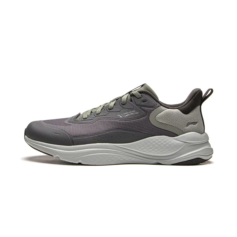 Li Ning Liuyun Slip Resistant And Breathable Low top Running Shoes Men's Taupe
