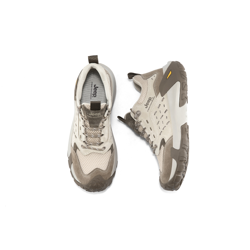 Jeep Pigskin, Textile Low top Outdoor Shoes Men’s Khaki