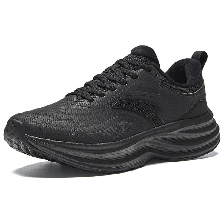 Anta Light Cloud Textile, Synthetic Leather Slip Resistant Abrasion Resistant Low top Running Shoes Men’s Black