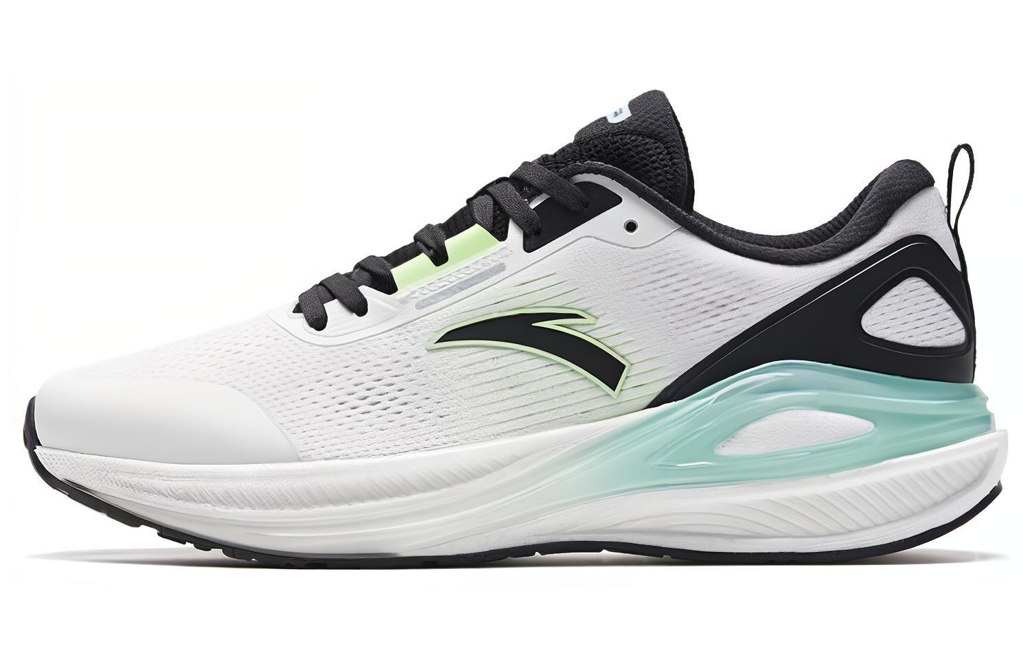 Anta C100 Abrasion Resistant Low top Running Shoes Men’s Black And White Cyan