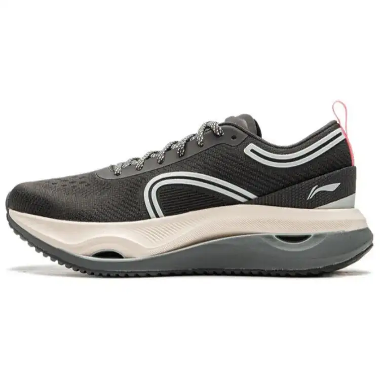 Li Ning Fabric Slip Resistant Abrasion Resistant Low top Running Shoes Women's Black