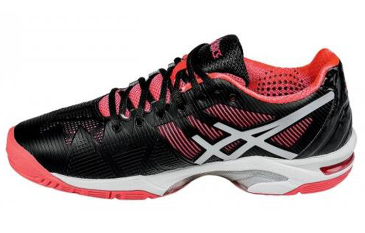 Asics Gel Solution Speed 3 Textile, Synthetic Leather Comfortable Low top Running Shoes Women's Black Red