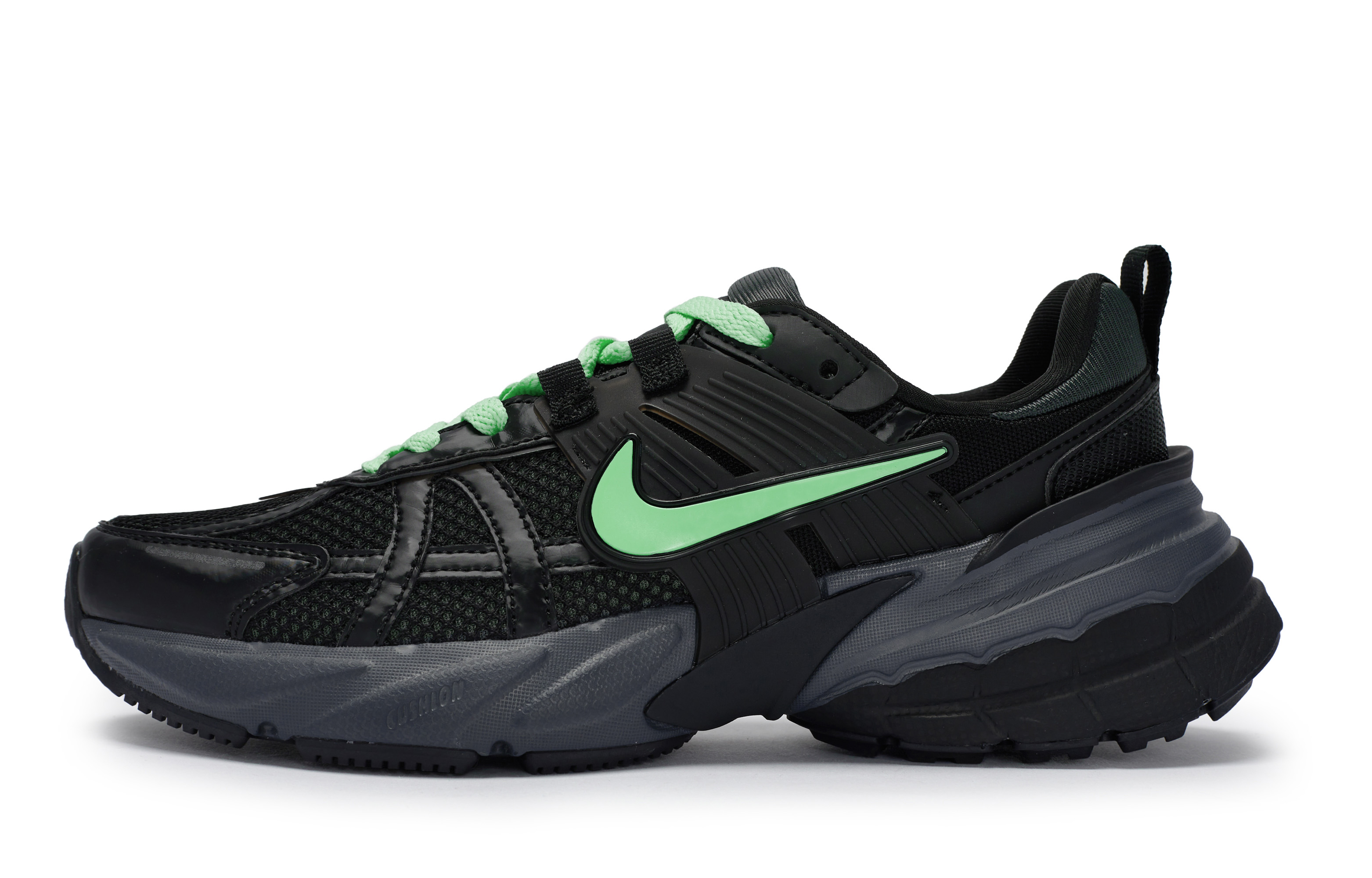Nike V2K Run Abrasion Resistant Abrasion Resistant Low top Running Shoes Unisex Black Green