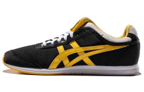 Onitsuka Tiger Golden Spark Cushioning Slip Resistant Abrasion Resistant Low top Running Shoes Unisex Black Yellow