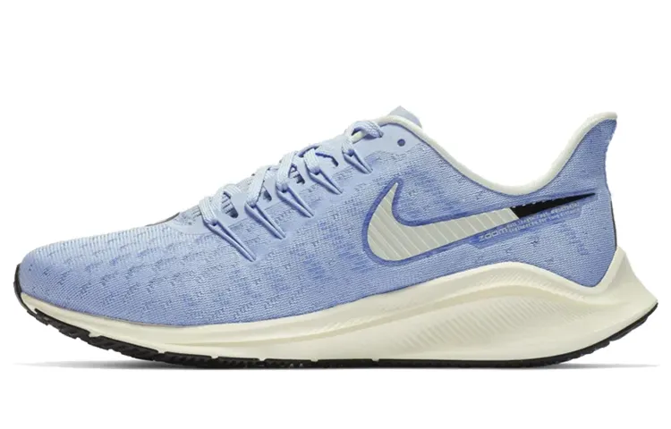 Nike Air Zoom Vomero 14 Mesh Slip Resistant Lightweight Non slip Lightweight Low top Running Shoes Women's Light Blue