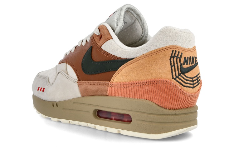Мужские кроссовки Nike Air Max 1 (бело-коричневый) — Белыйкоричневый — фото 4