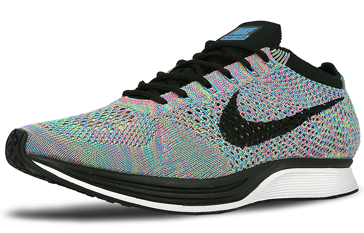 Кроссовки Nike Multi-Color 2.0 Flyknit Racer 2015/2017 (сине-розово-черные) — фото 2