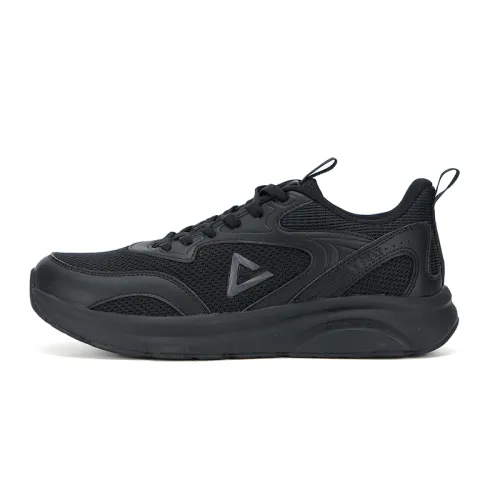 PEAK Cushioning Lightweight Rebound Low top Running Shoes Men's All Black