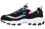 Skechers D'Lites 1.0 Dreamy Sky Leather Low top Chunky Sneakers Women's Black White