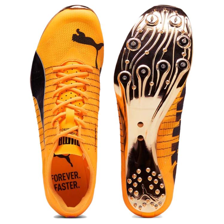 PUMA EvoSPEED Sprint Nitro 2 Textile Low top Running Shoes Unisex Orange Yellow
