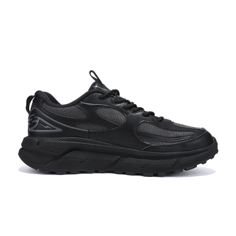 Erke Cushioning, Wear Resistant Low top Casual Running Shoes Men’s Jet Black Carbon Gray